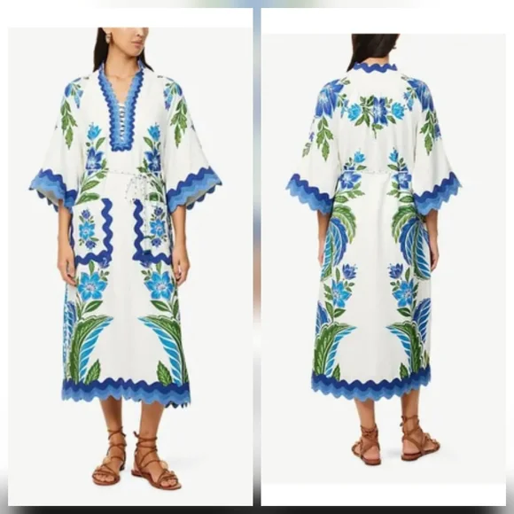 Farm Rio Tropicance Linen Mididress - Picture 2 of 6